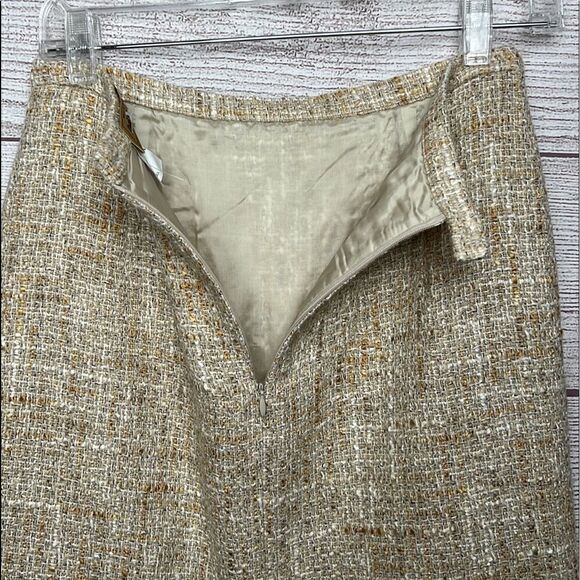 PAIL STUART Tweed Beige Skirt Suit Wool Blend Woman’s made in Italy sz 40 US 4-6 - Picture 10 of 14